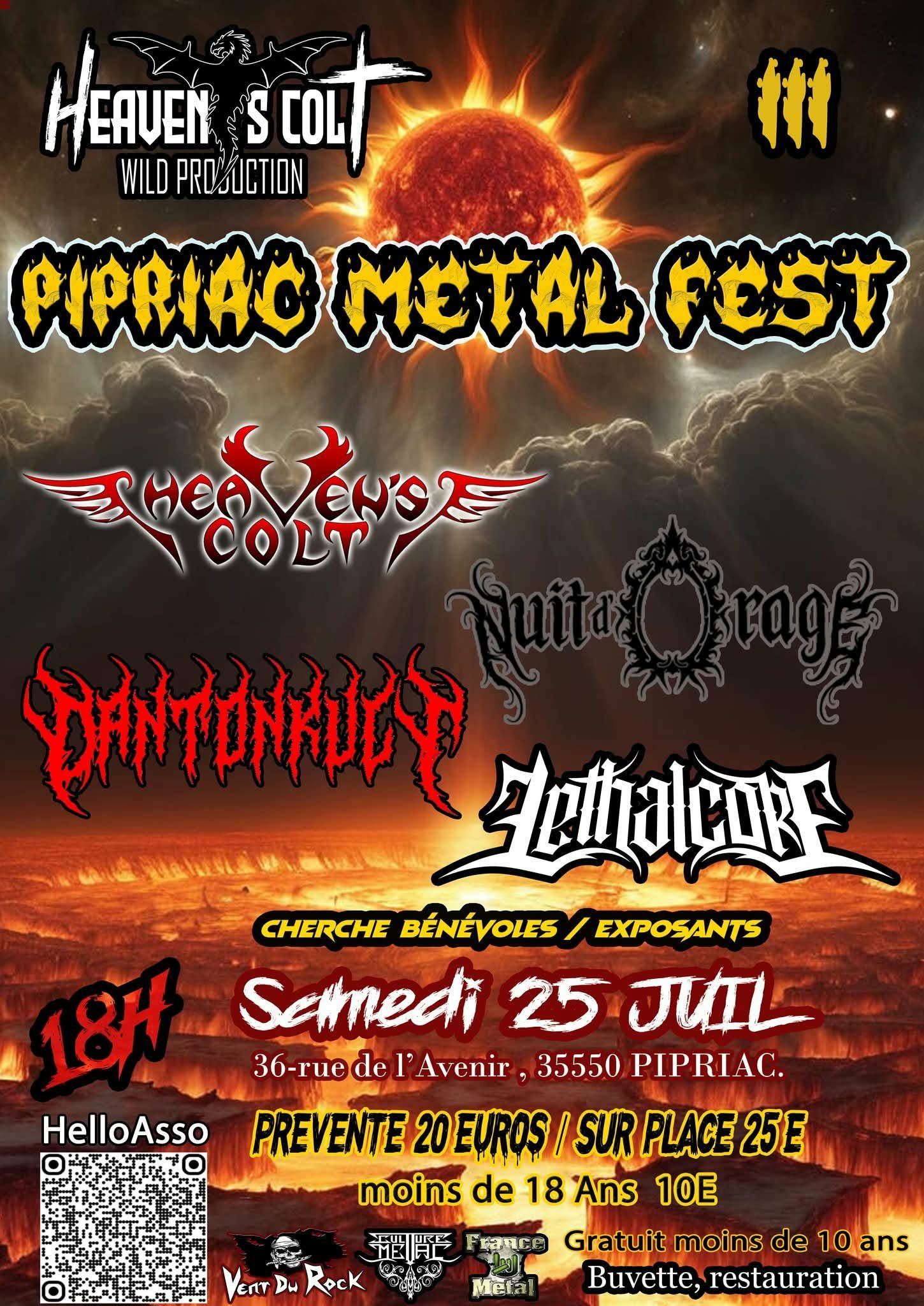 Affiche de Pipriac Metal Fest III : Post Black/Rock 'n Roll/Metalcore/Blackened Death à Pipriac (35)