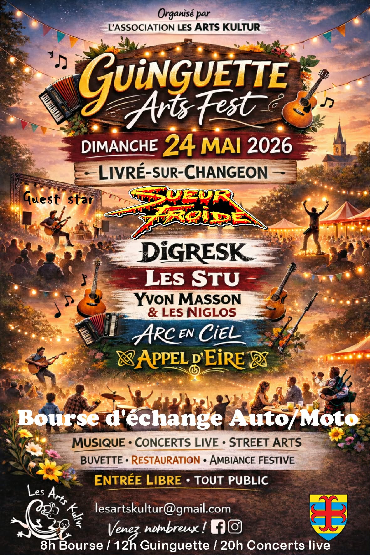 Affiche de Sueur Froide (Punk Rock) en concert à Livré-sur-Changeon (35)