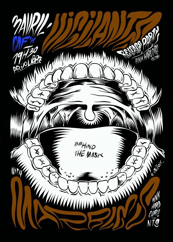 Affiche de Vigilante (Punk/HxC - Release Party) et Marbles (Punk/HxC) en concert à Nantes (44)