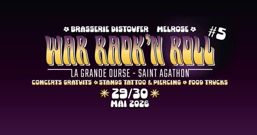 Affiche de War Raok'N Roll (2 jours-8 groupes) à St Agathon (22)