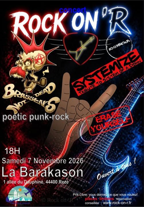Affiche de Brassen's Not Dead / Systemize / Erase Youself en concert à Rezé (44)