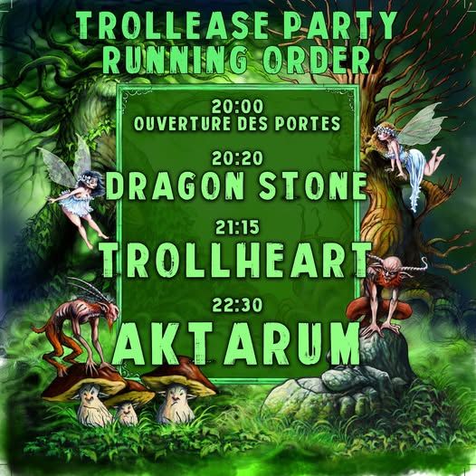 Affiche de Release Party des albums de Trollheart et Dragon Stone + Aktarum à Nantes (44)