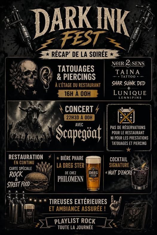 Affiche de Scapegöat (Heavy Rock/Rock n' Roll) en concert a Crozon (29)