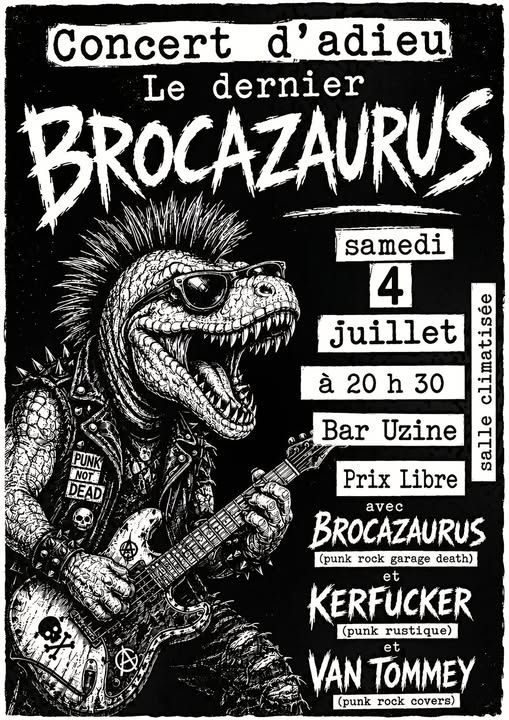 Affiche de Kerfucker / Brocazaurus / Van Toomey en concert à Rennes (35)