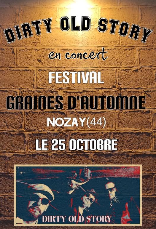 Affiche de Dirty Old Story (rock'n roll/punk rock) en concert à Nozay (44)