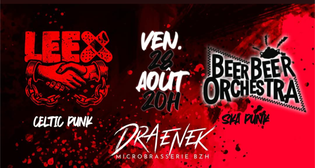 Affiche de Beer Beer Orchestra/ Leex en concert à Bain de Bretagne (35)