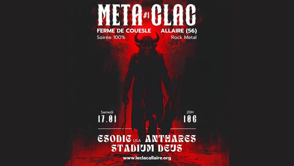 Affiche de Anthares / Esodic (USA) et Stadium Deus live à Allaire (56)