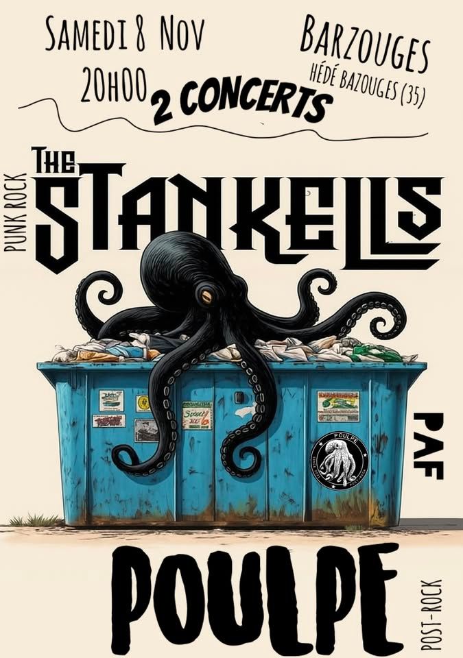 Affiche de The Stankells + Poulpe à Hédé Bazouges (35)