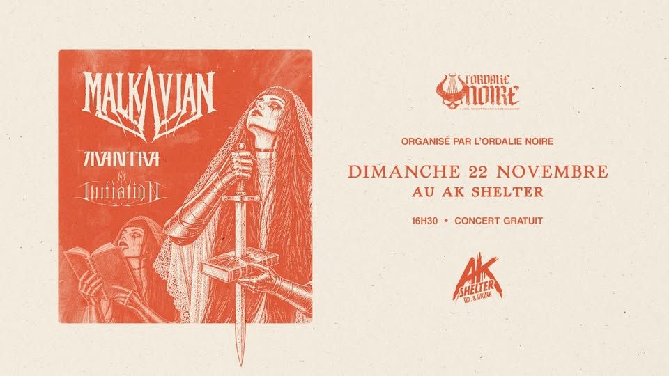 Affiche de Malkavian / Mantra / Initiation en concert à Saint-Herblain (44)