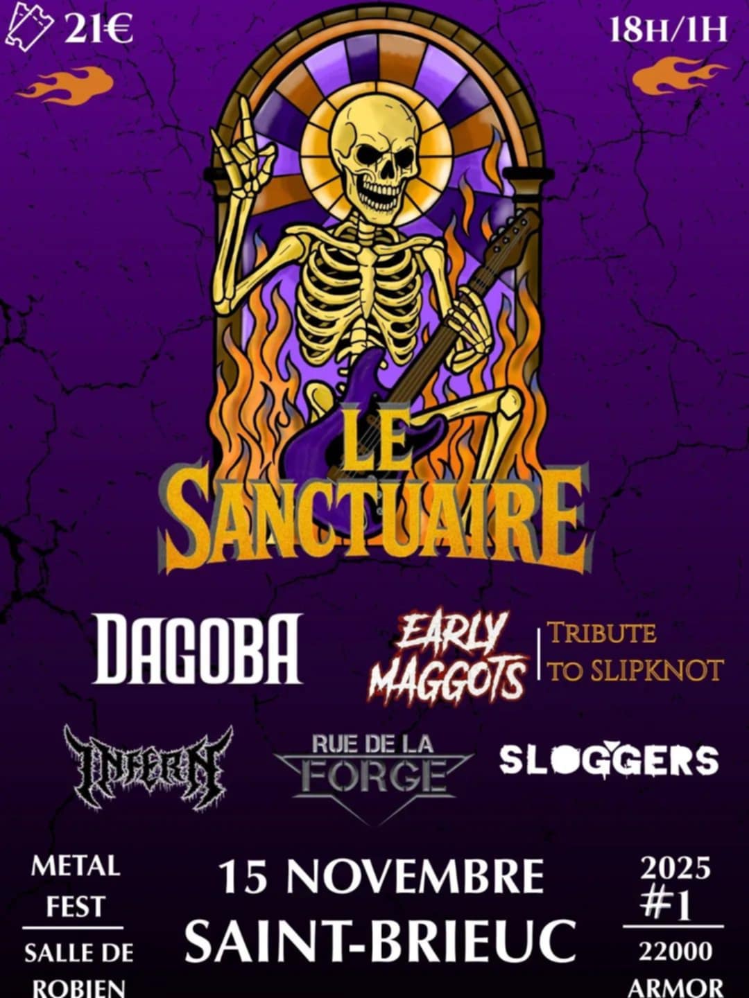 Affiche de Le Sanctuaire (Dagoba, Infern...) à Saint Brieuc (22)