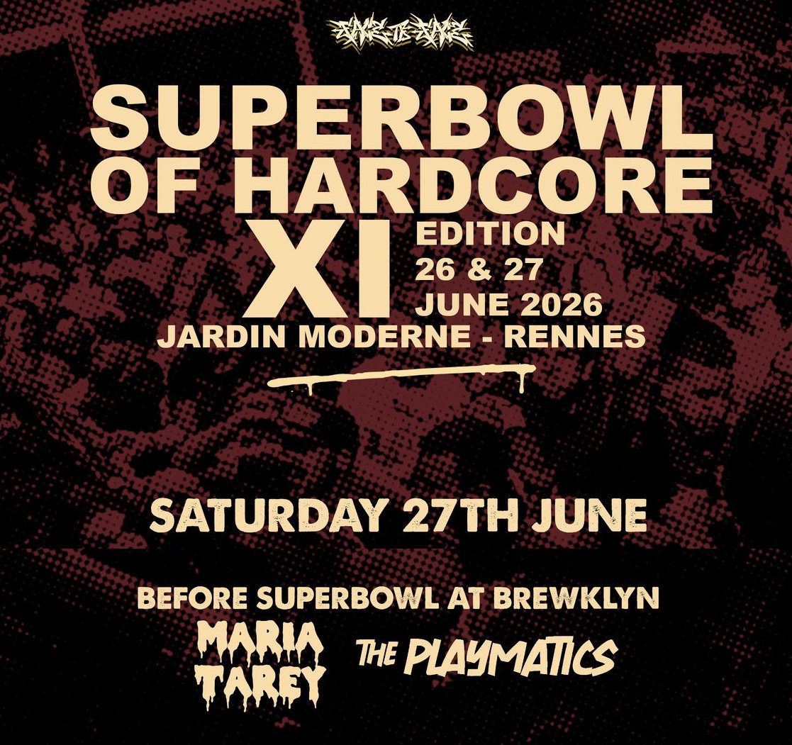 Affiche de The Playmatics (Punk/Pop) et Maria Tarey (Crust/Punk/HxC) en concert à Rennes (35)