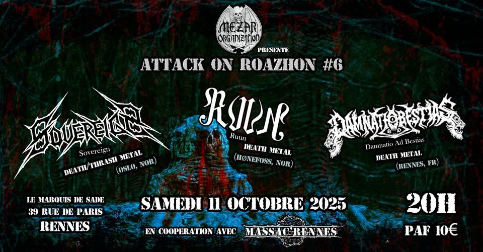 Affiche de Soirée Death/Thrash à Rennes (35)