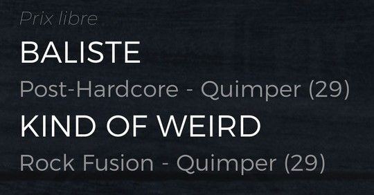 Affiche de Soirée Post-HxC / Rock Fusion à Lorient (56)