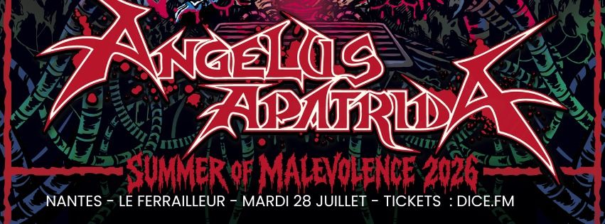 Affiche de Angelus Apatrida / Arcania / Anthares en concert à Nantes (44)