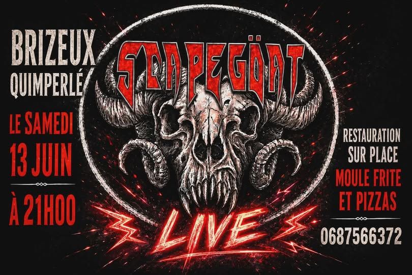 Affiche de Scapegöat (Heavy Rock) en concert à Quimperlé (29)