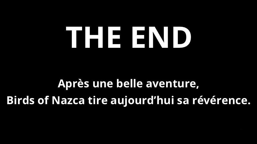Image pour l'article Fin de l'aventure pour Birds Of Nazca