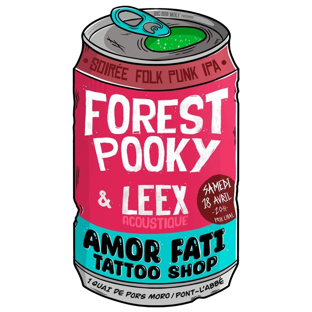 Affiche de Leex (Punk Rock Celtique) / Forest Pooky (Folk Rock) en concert à Pont L'Abbé (29)