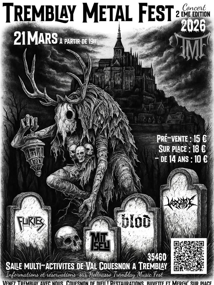 Affiche de Tremblay Metal Fest avec Blod / Versatile / Furies / Mitseu à Tremblay (35)