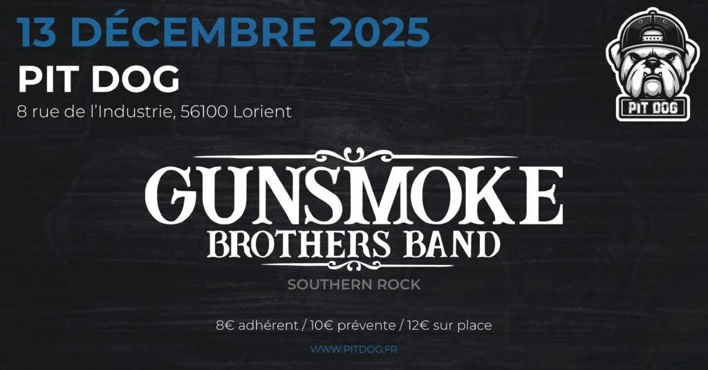 Affiche de Gunsmoke Brothers Band (southern-rock) à Lorient (56)