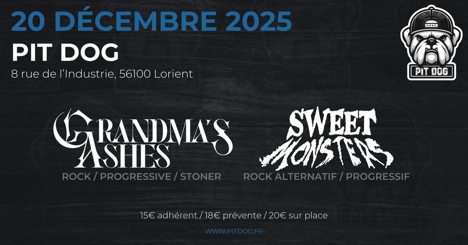 Affiche de Soirée GrandMa's Ashes / Sweet Monsters au Pit Dog (29)