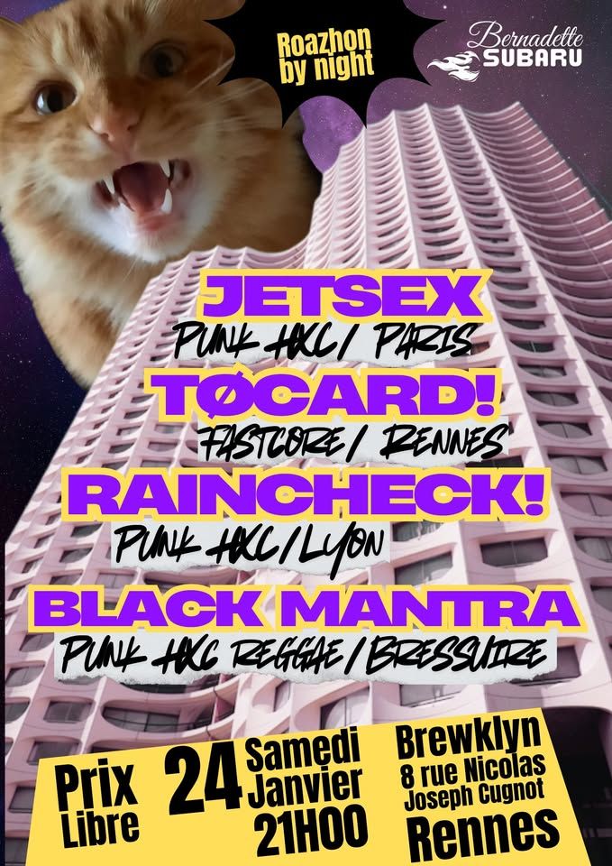 Affiche de Roazhon By Night : soirée Punk / Hardcore à Rennes (35)