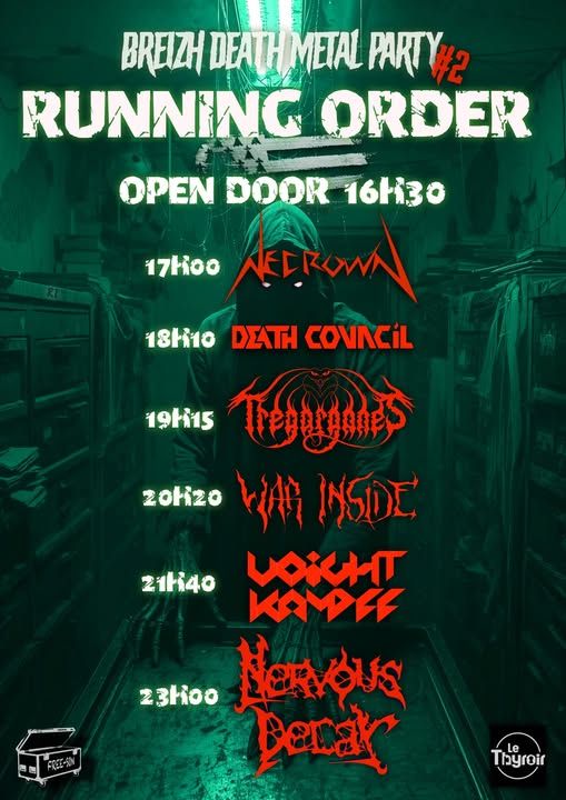 Affiche de Breizh Death Metal Party #2 : 6 groupes Death / Thrash à Ploermel (56)