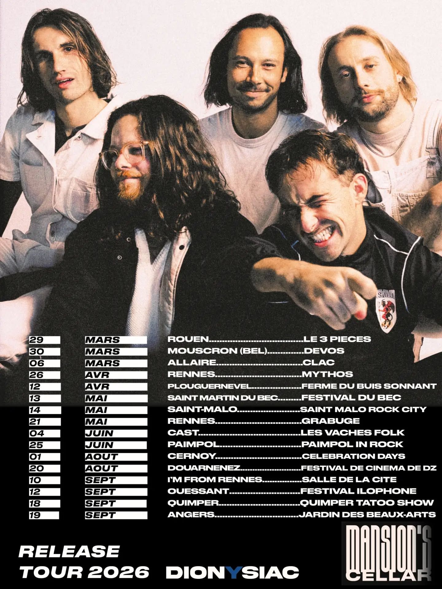 Affiche de Mansion's Cellar (Rock Psychédélique) live à Ouessant (29)