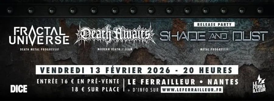 Affiche de Soirée Death / Metal Progressif à Nantes (44)