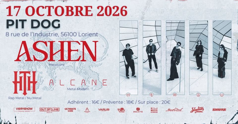 Affiche de Ashen / Hyro The Hero / Alcane en concert à Lorient (56)