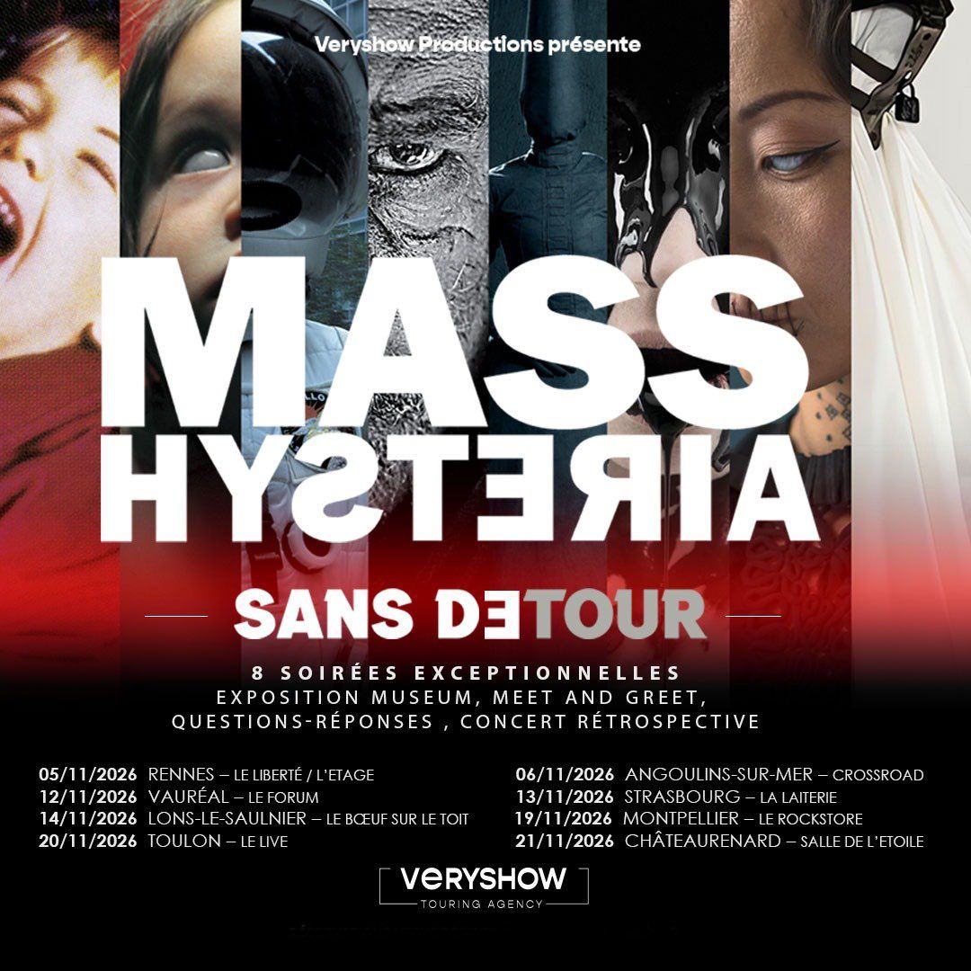 Affiche de Mass Hysteria en concert à Rennes (35)