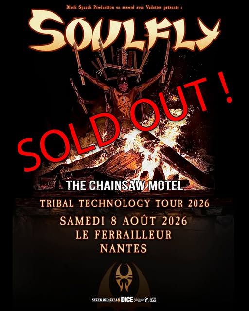 Affiche de (Complet) Soulfly / The Chainsaw Motel en concert à Nantes (44)