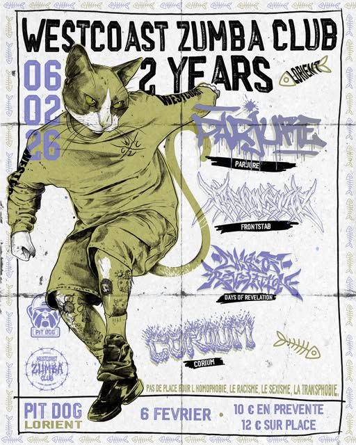 Affiche de Westcoast Zumba Club #2 : soirée Hardcore à Lorient (56)