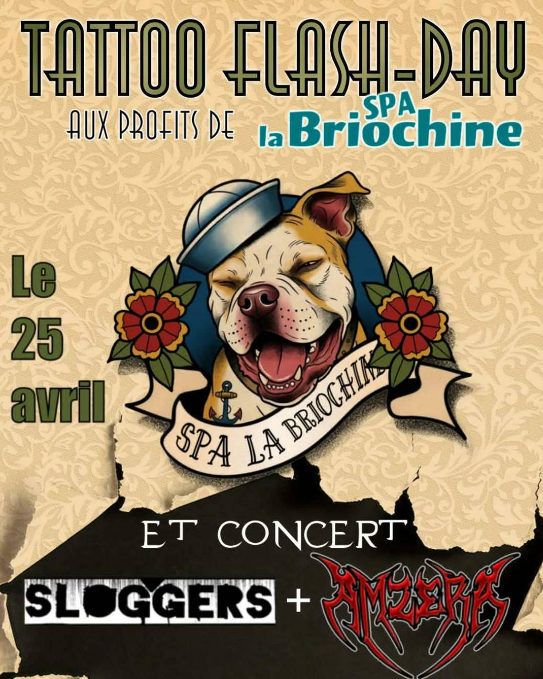 Affiche de Amzera (Thrash) / Sloggers (Metal Alternatif) live à St Brieuc (22)