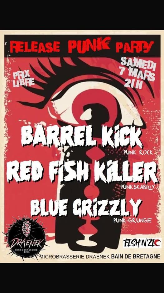 Affiche de Soirée punk avec 3 groupes à Bain De Bretagne (35)