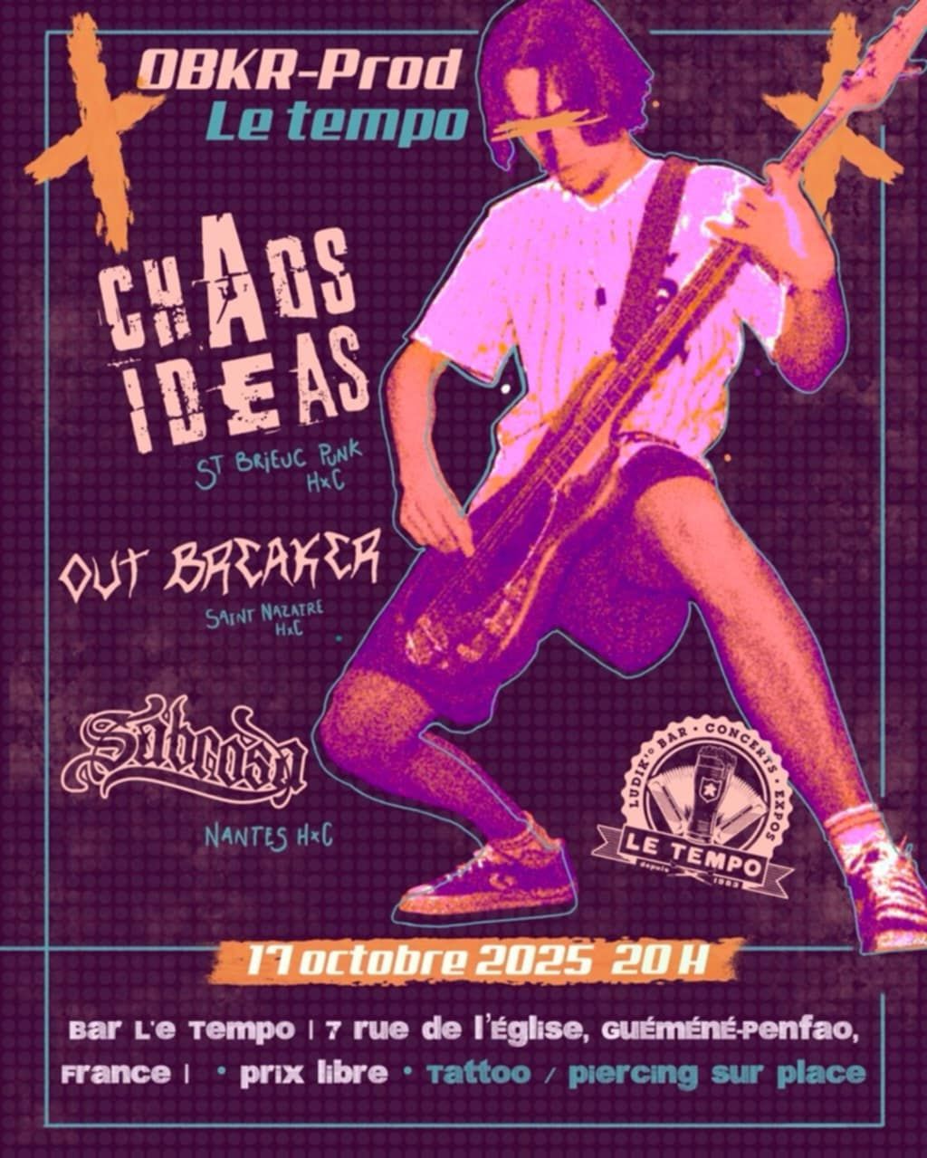 Affiche de Soirée Punk/HxC a Guéméné-Penfao (44)