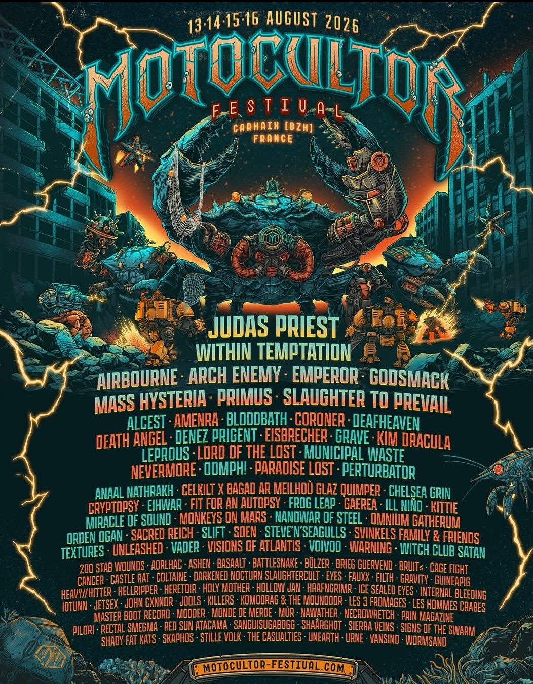 Affiche de Motocultor Festival 2026 à Carhaix (29)