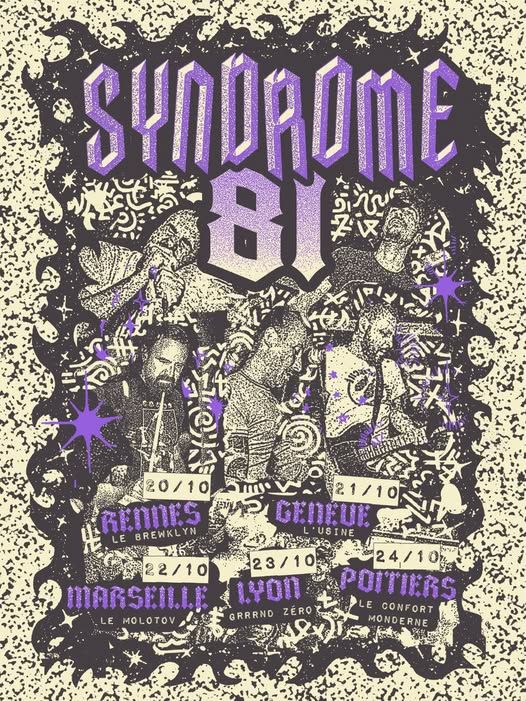 Affiche de Syndrome 81 (Punk Rock) en concert à Rennes (35)