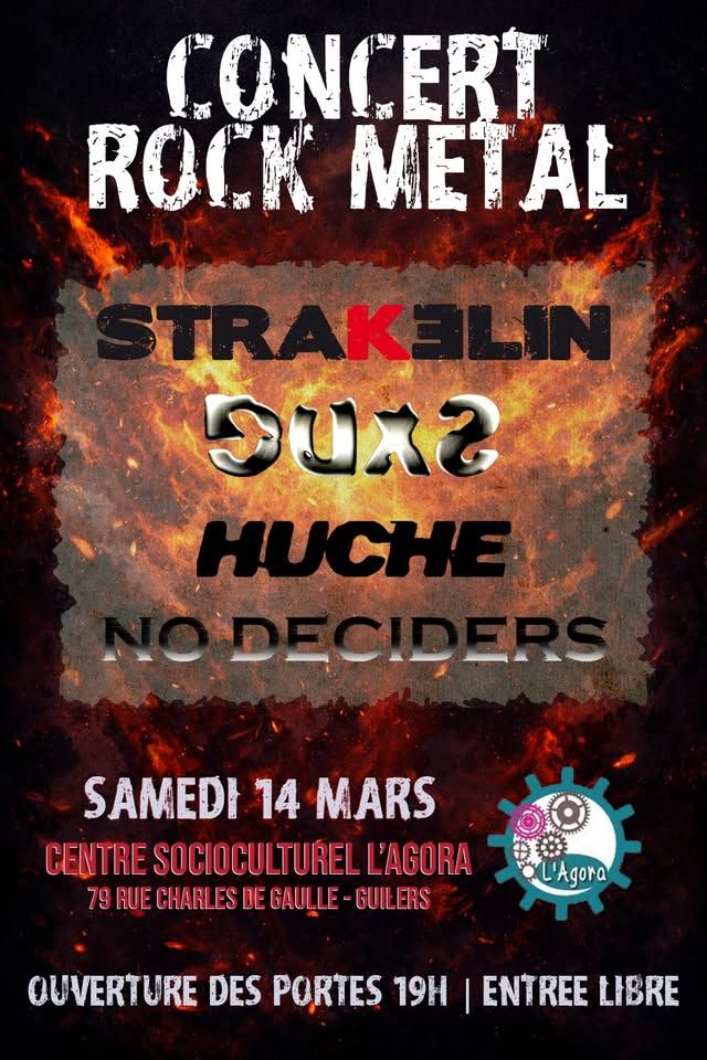 Affiche de Soirée Metal / Rock avec 4 groupes brestois à Guilers (29)