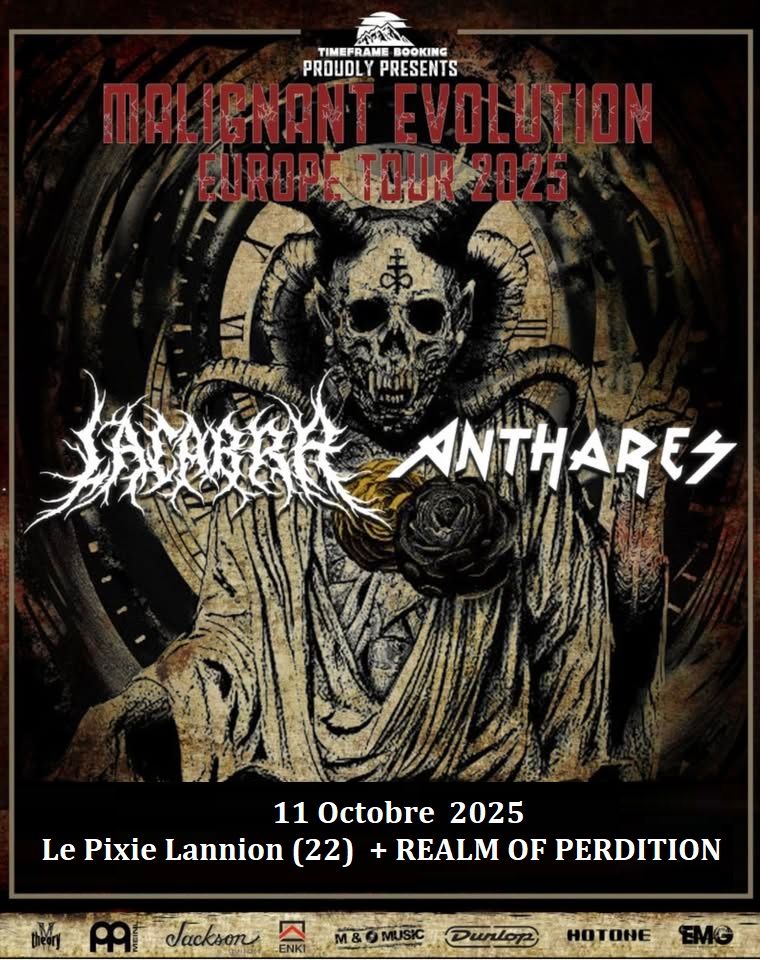 Affiche de Soirée Death/Thrash à Lannion avec Lacabra (USA) / Anthares