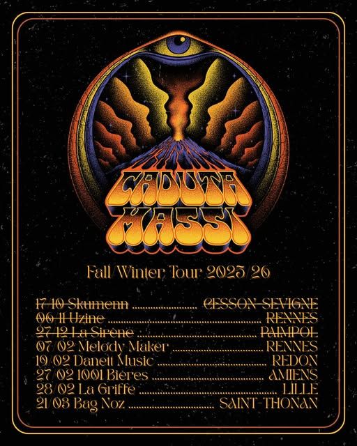 Affiche de Caduta Massi (Stoner / Desert Rock) en concert à St Thonan (29)