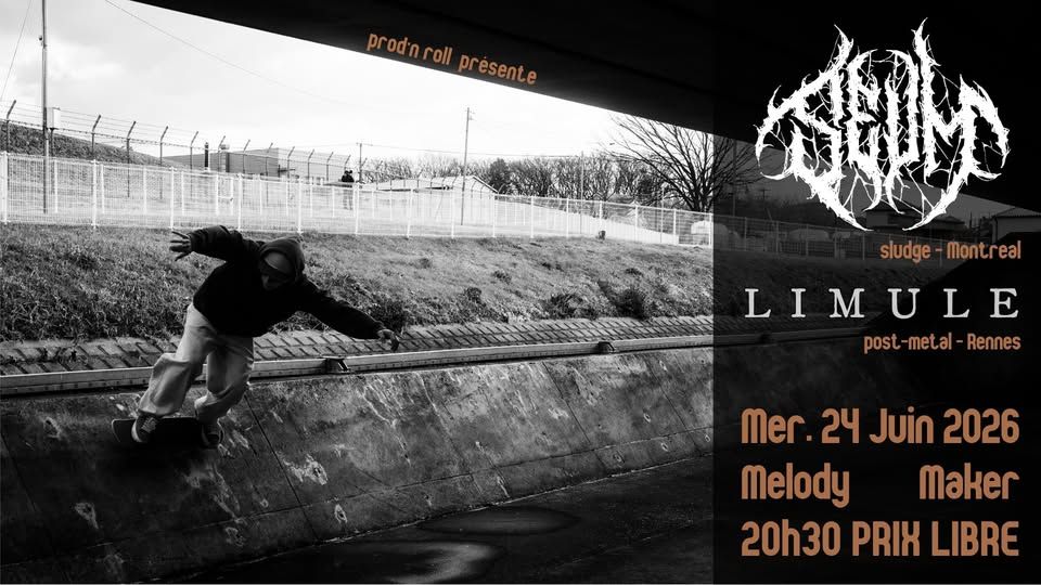 Affiche de Seum (Sludge - Montréal) / Limule (Post-Metal - Rennes) en concert à Rennes (35)