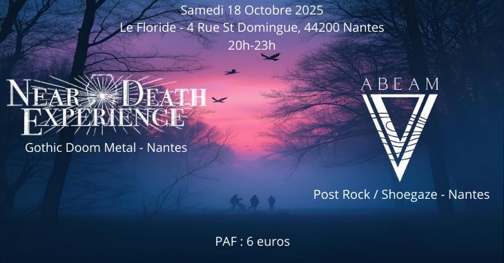 Affiche de Near Death Experience et Abeam au Floride (Nantes)
