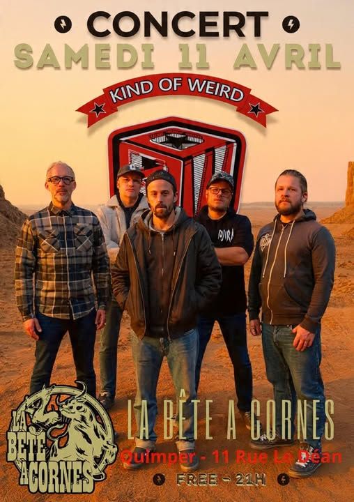 Affiche de Kind Of Weird (Metal Alternatif/Fusion) en concert à Quimper (29)