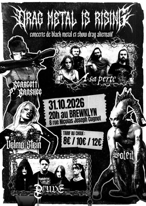 Affiche de À sa Perte  (Post Black Metal) / Douve (Black Metal/Post Black) en concert à Rennes (35)
