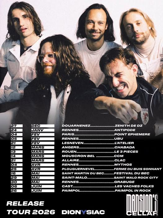 Affiche de Mansion's Cellar (Rock Psychédélique) en concert à Allaire (56)