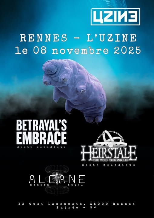 Affiche de Soirée Death Mélodique / Modern Metal à Rennes (35)