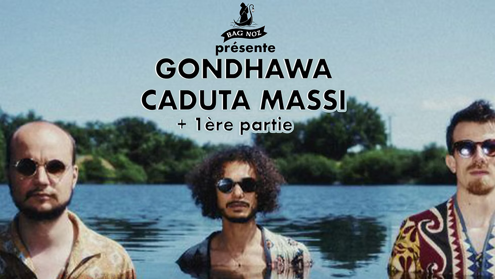 Affiche de Caduta Massi (Stoner/Desert Rock) / Gondhawa (Rock Psyché/Garage) en concert à St Thonan (29)