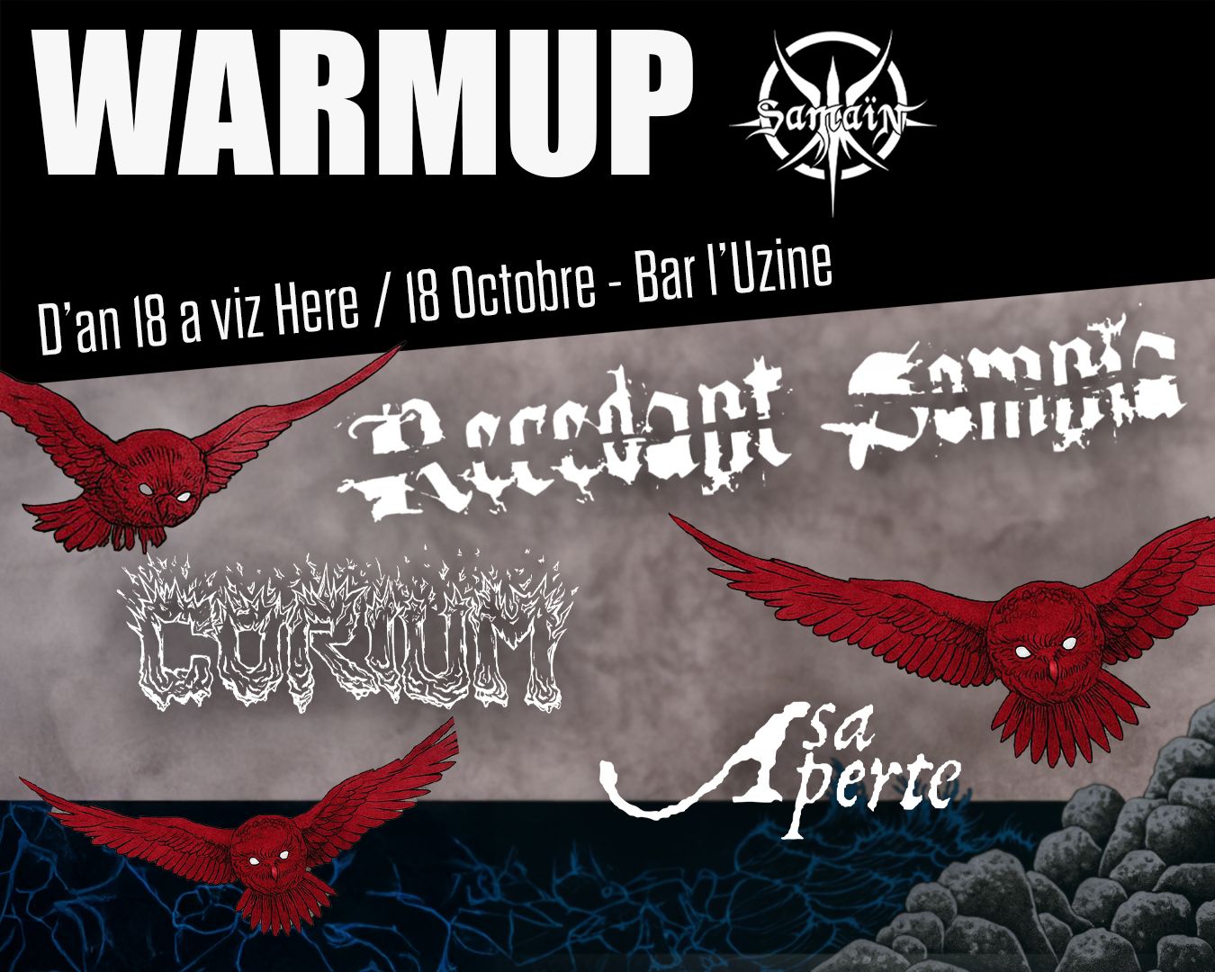 Affiche de Warm-up Samaïn Fest 2025 à Rennes (35)