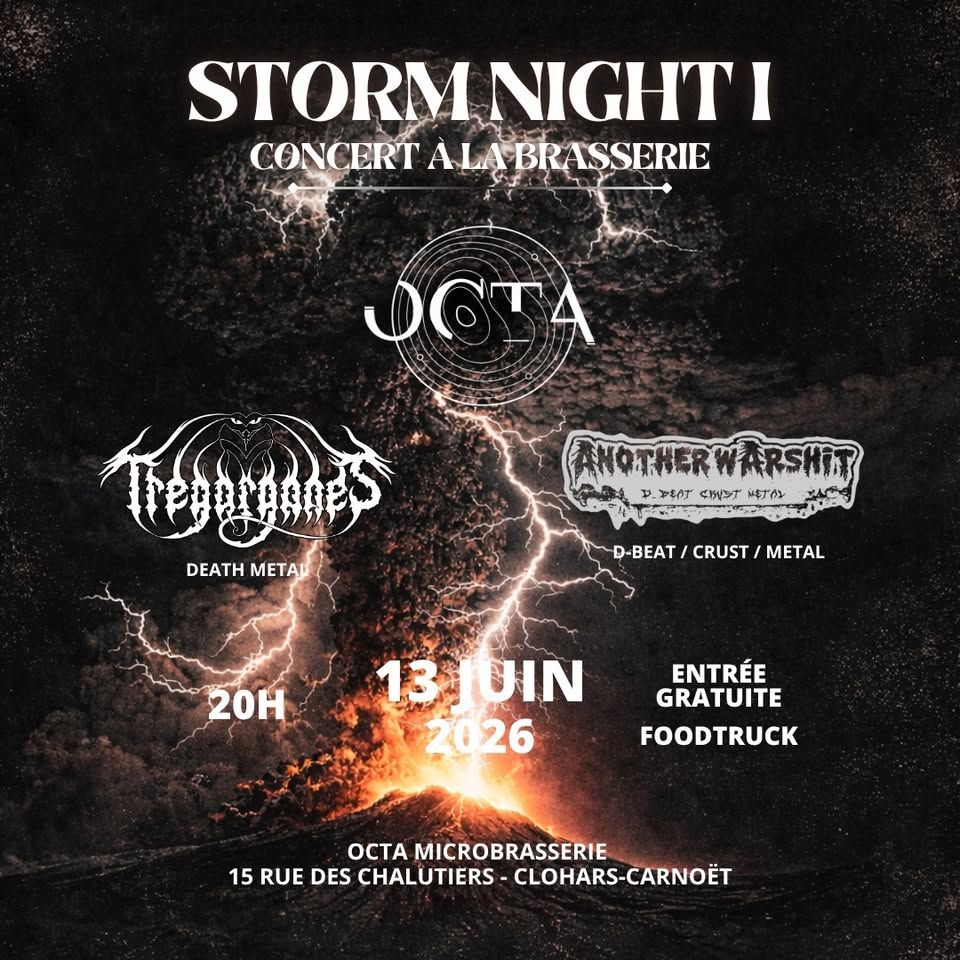 Affiche de Tregorgones (Death Metal) / Another Warshit (D-Beat/Crust) en concert à Clohars-Carnoët (29)