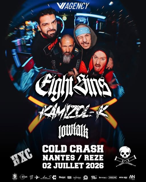 Affiche de Soirée HxC avec Eight Sins / Kamisol-K / Lowtalk à Rézé (44)